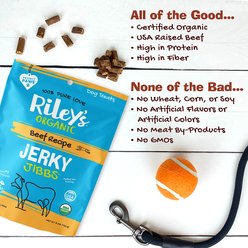 Riley's Jerky Jibbs Beef Recipe Dog Treats, 5-oz pouch slide 2 of 5
