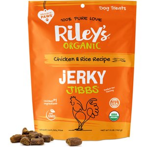 Riley's Jerky Jibbs Chicken & Rice Recipe Dog Treats, 5-oz pouch