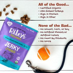 Riley's Jerky Jibbs Turkey & Sweet Potato Recipe Dog Treats, 5-oz pouch slide 2 of 5