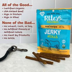 Riley's Jerky Rolls Beef Recipe Dog Treats, 5-oz pouch slide 2 of 5