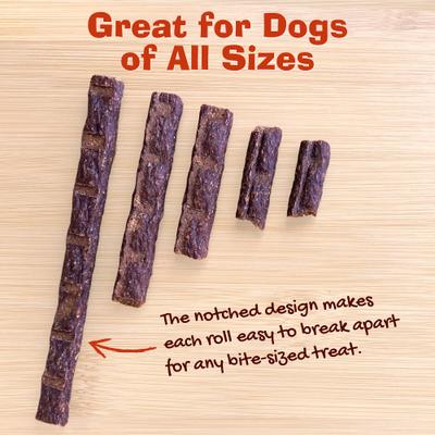 Show full view: Riley's Jerky Rolls Beef Recipe Dog Treats, 5-oz pouch slide 5 of 6