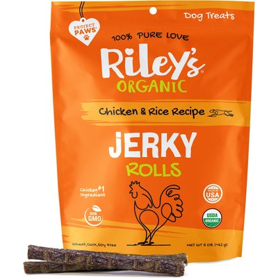 Riley's Riley's Jerky Rolls Chicken & Rice Recipe Dog Treats, 5-oz pouch