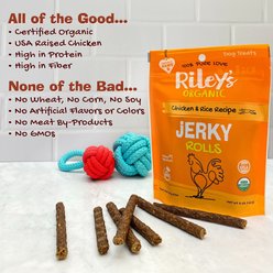 Riley's Jerky Rolls Chicken & Rice Recipe Dog Treats, 5-oz pouch slide 2 of 6
