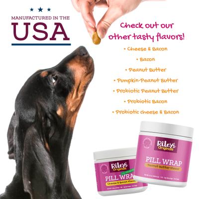 Show full view: Riley's Pill Paste Cheese & Bacon Flavor Soft & Chewy Dog Treats, 8-oz tub slide 6 of 9