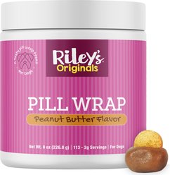 Riley's Pill Paste Peanut Butter Flavor Soft & Chewy Dog & Cat Treats, 8-oz tub