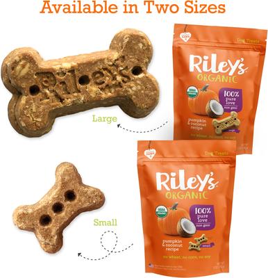 Show full view: Riley's Pumpkin & Coconut Large Bone Dog Treats, 5-oz bag slide 6 of 10