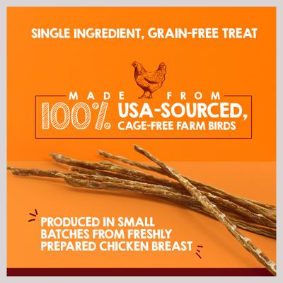 Show full view: Riley's Slims Chicken Sticks Dehydrated Dog Treats, 6-oz bag slide 3 of 6