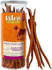 Riley's Slims Dried Sweet Potato Dehydrated Dog Treats, 7.5-oz jar
