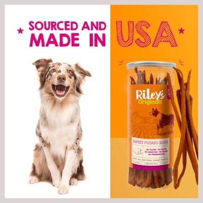 Show full view: Riley's Slims Dried Sweet Potato Dehydrated Dog Treats, 7.5-oz jar slide 6 of 6