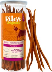 Riley's Slims Dried Sweet Potato with Turmeric Dog Treats, 7.5-oz jar