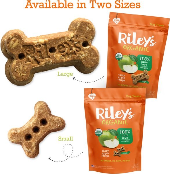 Riley's Tasty Apple Bone Dog Treats, 5-oz, Large