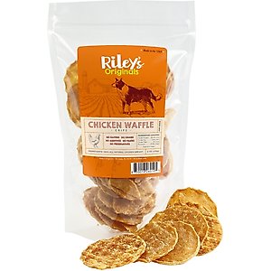 Riley's Waffles Chicken Chips Dehydrated Chicken Dog Treats, 6-oz bag