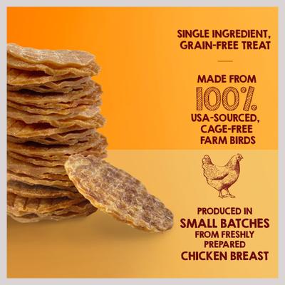 Show full view: Riley's Waffles Chicken Chips Dehydrated Dog Treats, 5.5-oz bag slide 3 of 7