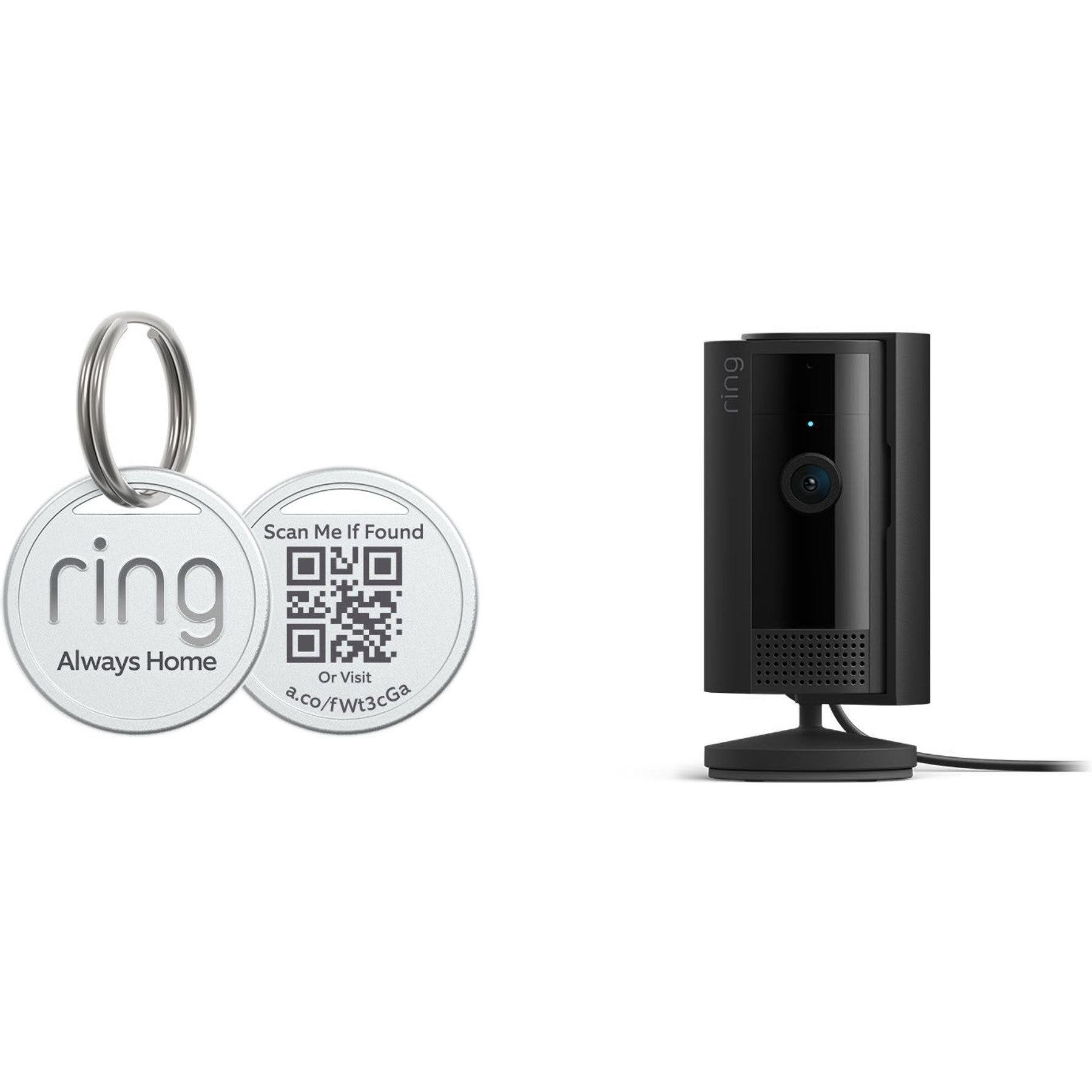 Ring 2nd Generation Indoor Camera Pet Tag Bundle, Black
