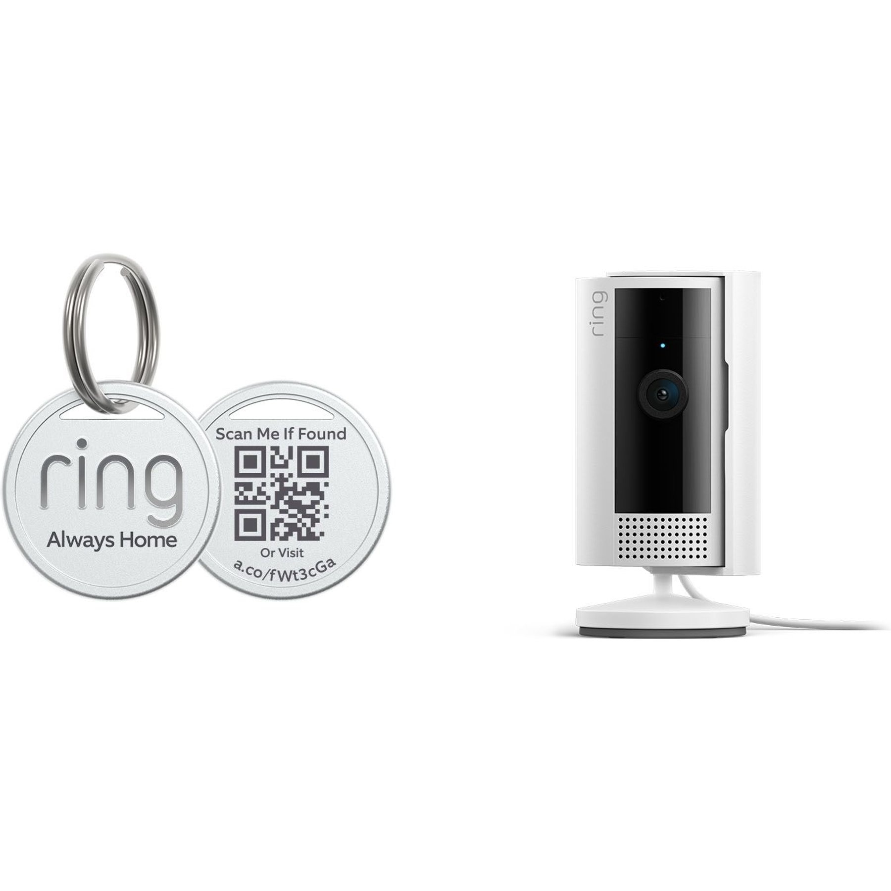 Ring 2nd Generation Indoor Camera Pet Tag Bundle, White