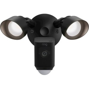 Ring Floodlight Cam Wired Plus Outdoor WiFi Pet Camera, Black