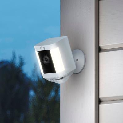 Show full view: Ring Spotlight Cam Plus Battery Outdoor WiFi Pet Camera, White slide 3 of 6