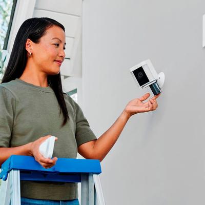 Show full view: Ring Spotlight Cam Plus Battery Outdoor WiFi Pet Camera, White slide 4 of 6