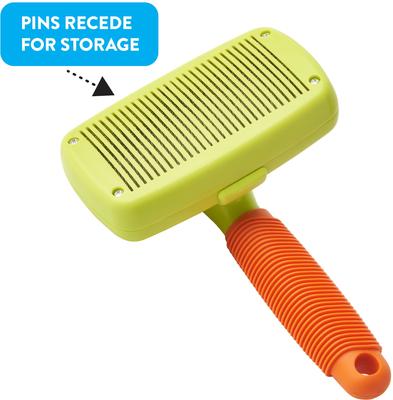 Show full view: Rinse Ace Self-Cleaning Retractable Bristle Pet Brush, Large slide 5 of 9