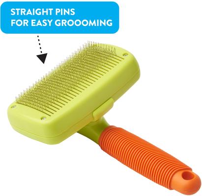 Show full view: Rinse Ace Self-Cleaning Retractable Bristle Pet Brush, Large slide 6 of 9