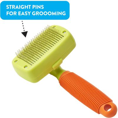 Show full view: Rinse Ace Self-Cleaning Retractable Bristle Pet Brush, Small slide 5 of 9