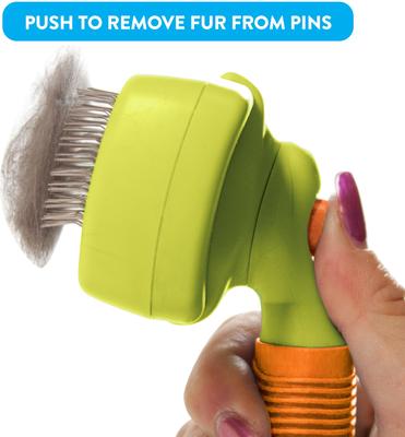 Show full view: Rinse Ace Self-Cleaning Retractable Bristle Pet Brush, Small slide 9 of 9