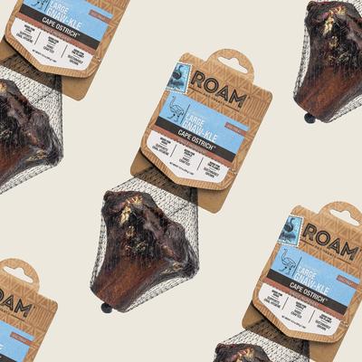 Show full view: Roam Large Gnawkle Cape Ostrich Dog Treat, 1 count slide 5 of 9