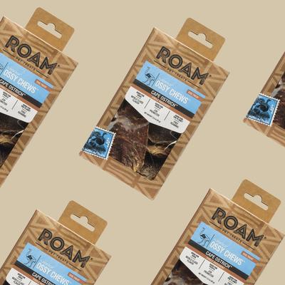 Show full view: Roam Ossy Chews Cape Ostrich Dog Treats, 3-oz pouch slide 5 of 8