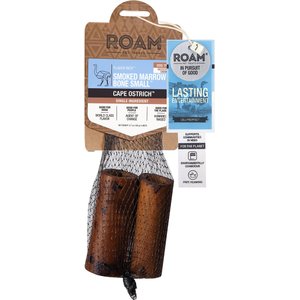Roam Smoked Marrow Cape Ostrich XL Bone Dog Treats, 2 count