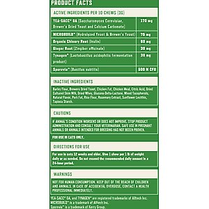 Rocco & Roxie Supply Co. Chicken Flavored Digestive Aid Probiotic Chew Supplement for Cats, 3.7-oz bag