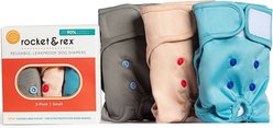 Rocket & Rex Reusable Leakproof Dog Diapers, Small, 3 count