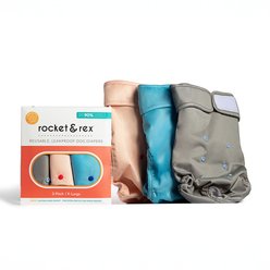 Rocket & Rex Reusable Leakproof Dog Diapers, X-Large, 3 count
