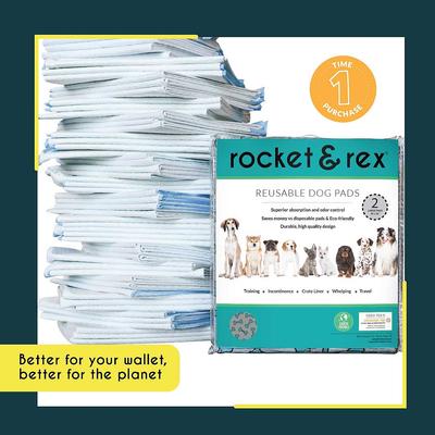 Show full view: Rocket & Rex Washable Puppy Training Pads, Large: 36 x 30-in, 2 count, Unscented slide 5 of 12