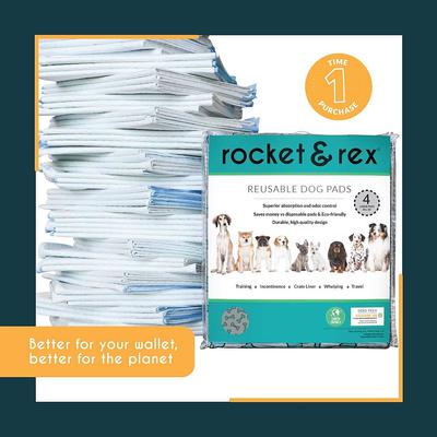 Show full view: Rocket & Rex Washable Puppy Training Pads, Large: 36 x 30-in, 4 count, Unscented slide 5 of 12