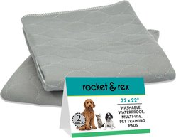 Rocket & Rex Washable Puppy Training Pads, Medium: 22 x 22-in, 2 count, Unscented