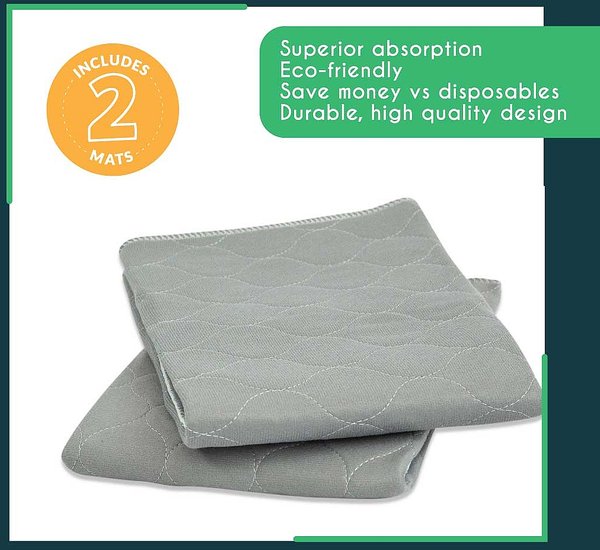 Show full view: Rocket & Rex Washable Puppy Training Pads, Medium: 22 x 22-in, 2 count, Unscented slide 6 of 12