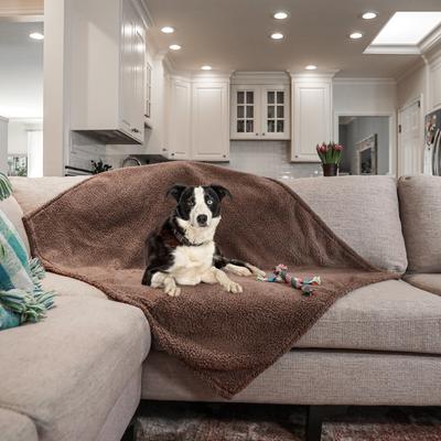 Show full view: Rocket & Rex Waterproof Cat & Dog Blanket, Brown, Medium slide 5 of 12