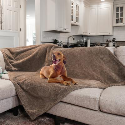 Show full view: Rocket & Rex Waterproof Cat & Dog Blanket, Brown, X-Large slide 6 of 10