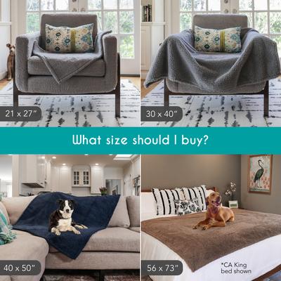 Show full view: Rocket & Rex Waterproof Cat & Dog Blanket, Gray, Small slide 2 of 8