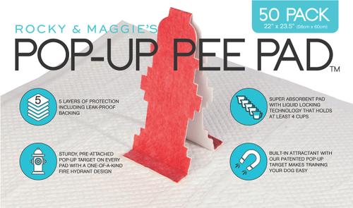 Show full view: Rocky and Maggie's Pop-Up Dog Pee Pads, 50 count slide 1 of 6
