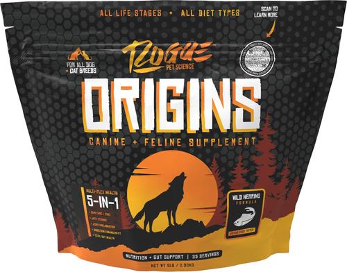 Show full view: Rogue Pet Science Origins 5 in 1 Multi-Plex Support Dog & Cat Supplement, 2-lb bag slide 1 of 5