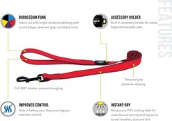 Rogz Amphibian Classic Dog Lead, Red, X-large: 4-ft long, 1-in wide slide 2 of 7
