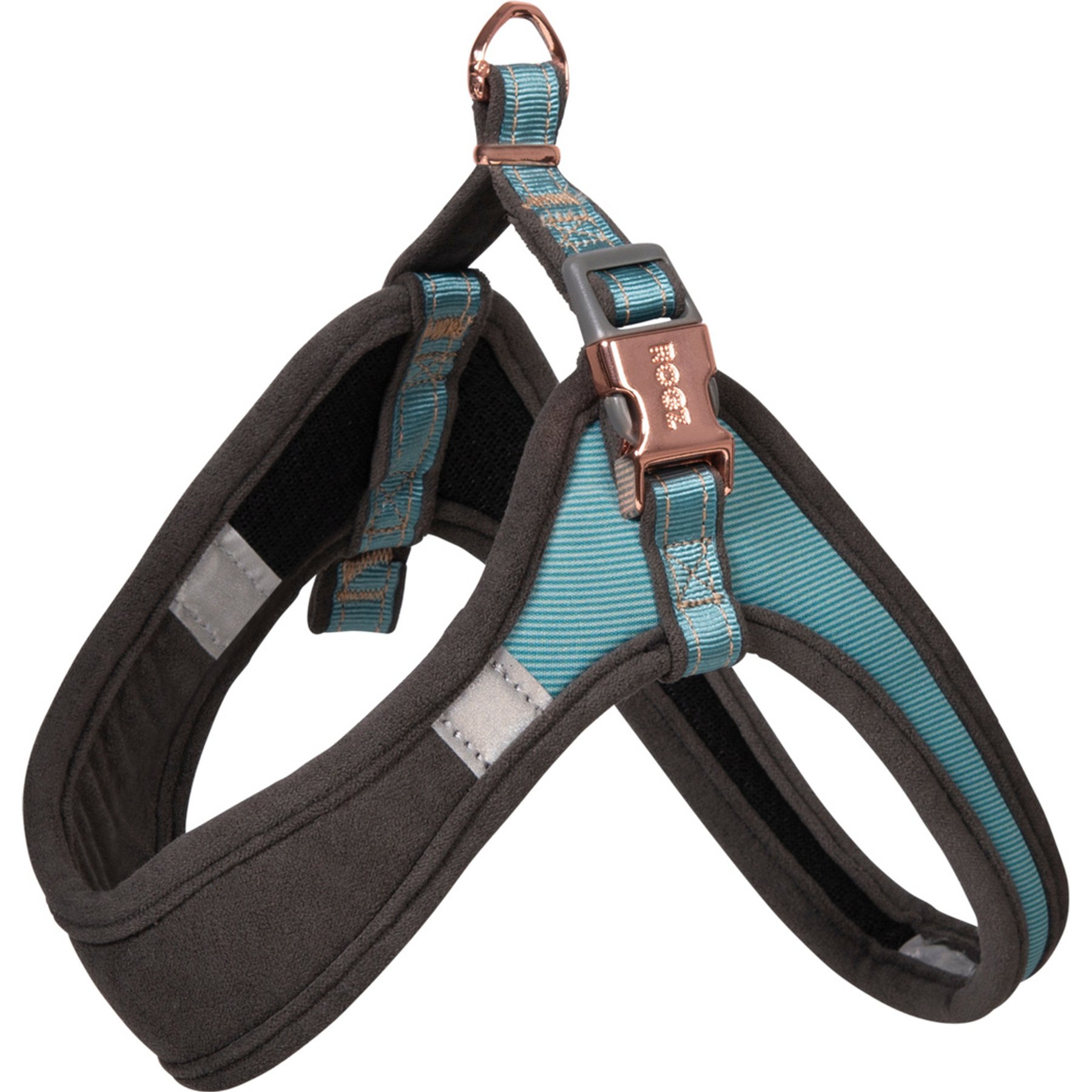 Rogz Urban Adjustable Fast-Fit Dog Harness, Turquoise Moon, Small/Medium