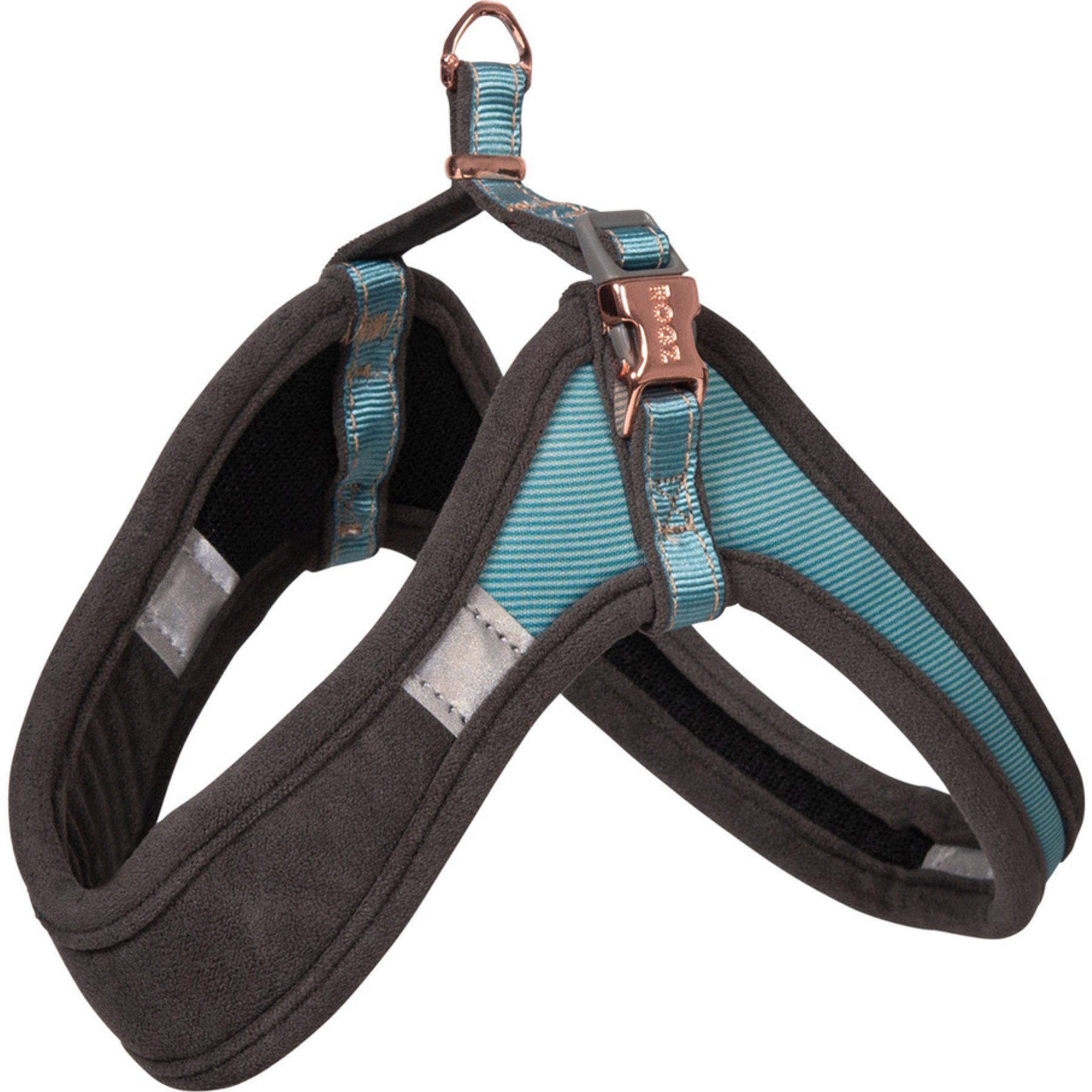 Rogz Urban Adjustable Fast-Fit Dog Harness, Turquoise Moon, Small