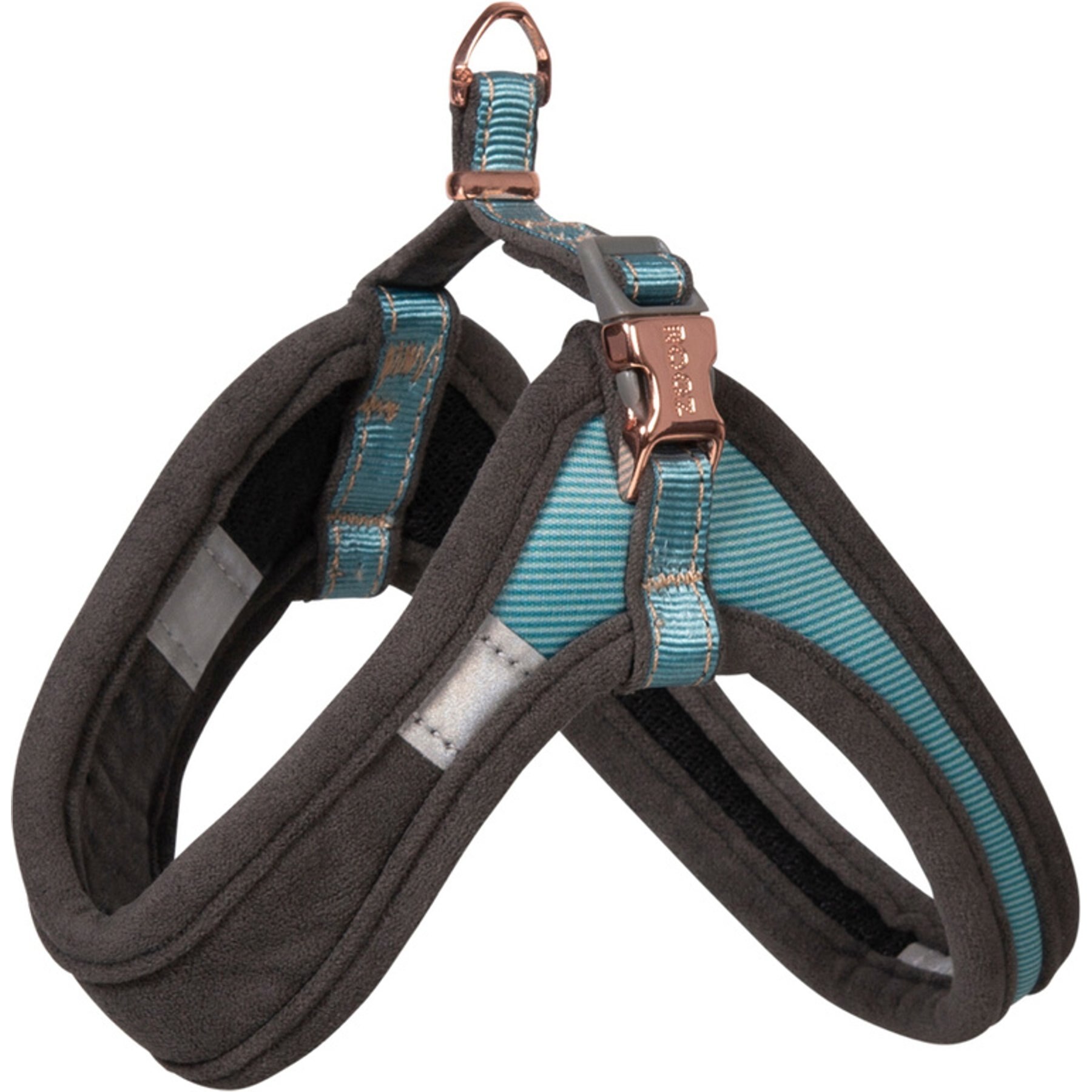 Rogz Urban Adjustable Fast-Fit Dog Harness, Turquoise Moon, X-Small/Small