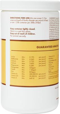 Show full view: Rooster Booster Poultry Booster Pellet Vitamin Supplement, 1.25-lb jar slide 4 of 6