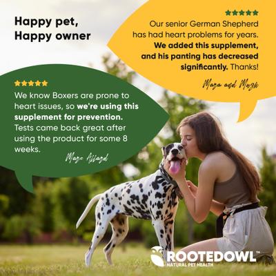 Show full view: Rooted Owl Natural Cardio Support Capsules Supplement with L-Taurine & L-Carnitine for Dogs, 60 count slide 8 of 12