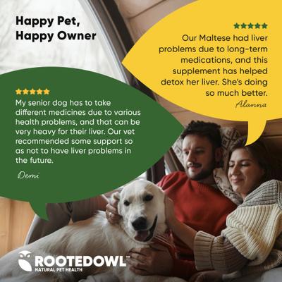 Show full view: Rooted Owl Natural Liver Support Vegan Capsules Supplement with Milk Thistle for Dogs, 60 count slide 8 of 12