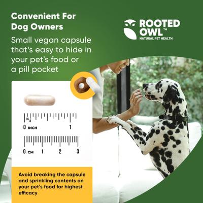 Show full view: Rooted Owl Natural Liver Support Vegan Capsules Supplement with Milk Thistle for Dogs, 60 count slide 6 of 12