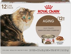 Royal Canin Aging 12+ Thin Slices in Gravy Wet Cat Food, 3-oz, case of 12